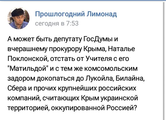 Наталье Поклонской предложили подумать о сдаче мандата