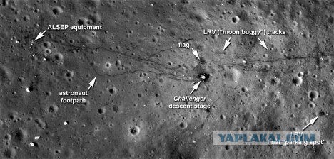 Китайский луноход не обнаружил на Луне следов высадки американцев (юмор).
