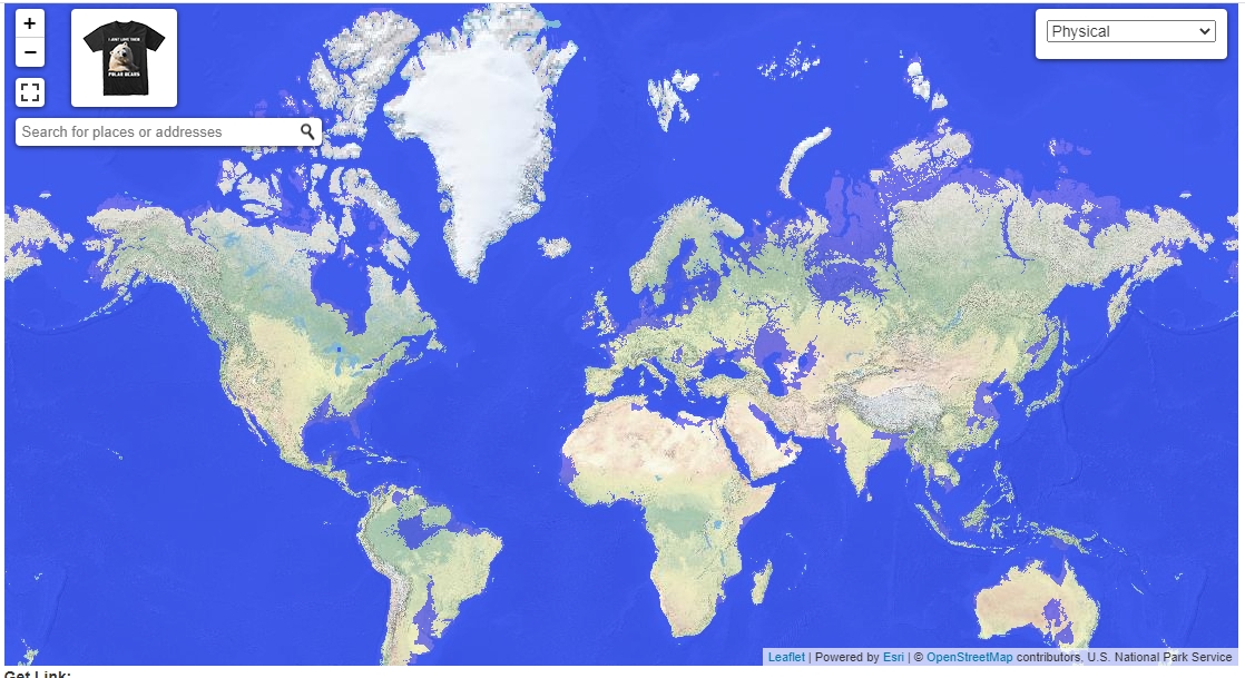 Как будет выглядеть карта мира, если уровень воды поднимется и опустится на 1000метров - ЯПлакалъ