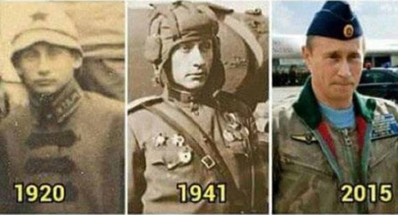 Президент России В.Путин, 43–й президент США Дж.Буш и Е.Пригожин, 2001 год