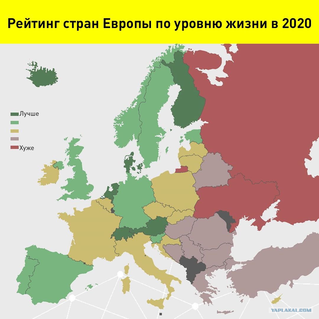 Европа по уровню жизни