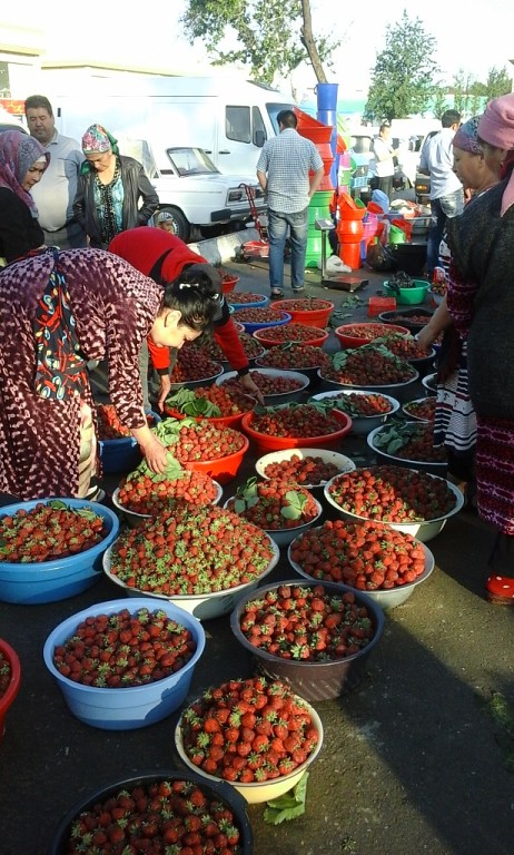 Сегодня утром на Фархадском базаре в Ташкенте