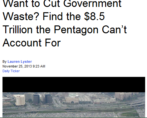 Отчёт: из бюджета Пентагона пропало 8,5 триллионов