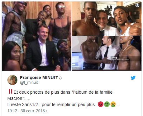 "Горячая" фотосессия Макрона с полуголыми темнокожими возмутила французов