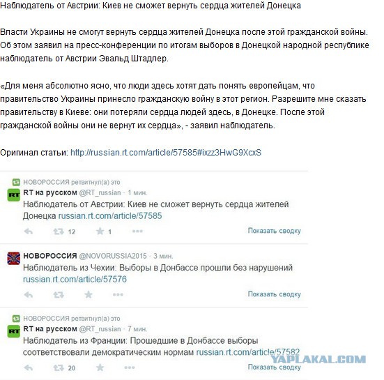 Выборы в Новороссии