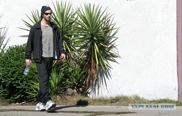 Киану Ривз практикует Тай Чи около парковки