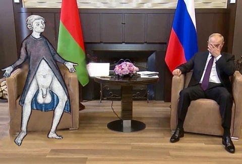 Лу и Пу: кадры со встречи Путина и Лукашенко растащили на мемы и фотожабы