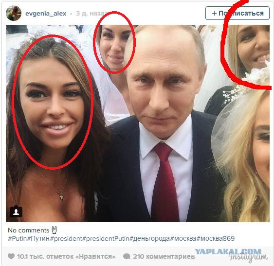 «Невесты», с которыми фотографировался Путин, оказались подставными моделями