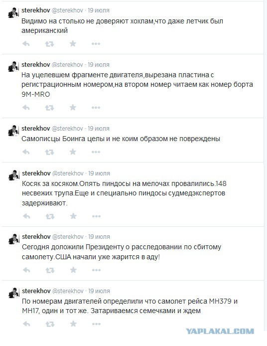 Завтра опубликуют информацию с самописцев MH17