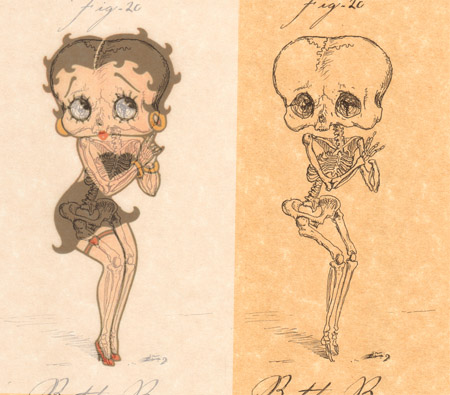 Скелеты мультяшных персонажей