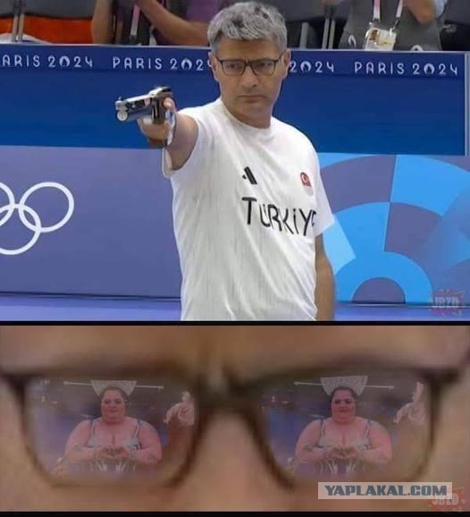 Теперь с турецким спортсменом-стрелком Юсуфом Дикечем делают мемы