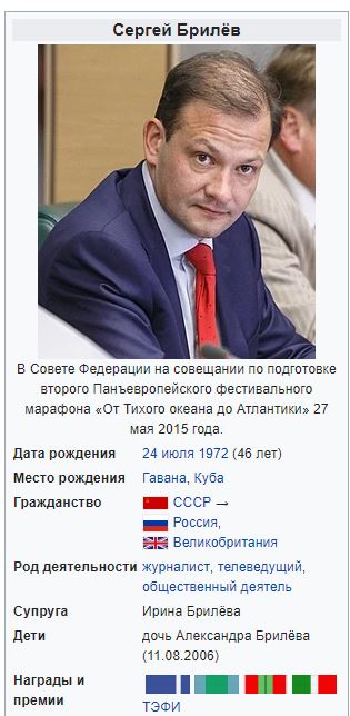 Ведущий Брилев заявил о наличии у него британского паспорта