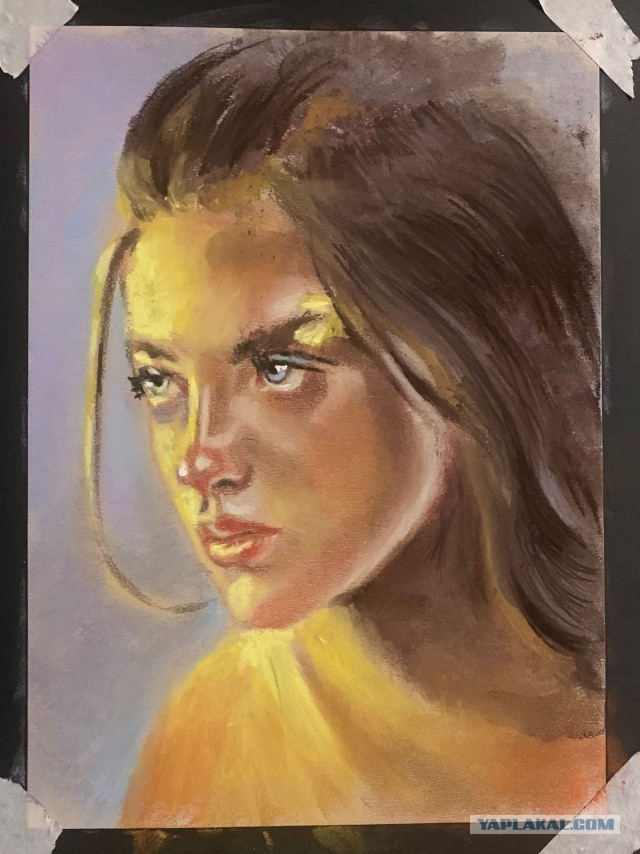Рисунки пастелью - портреты людей и животных