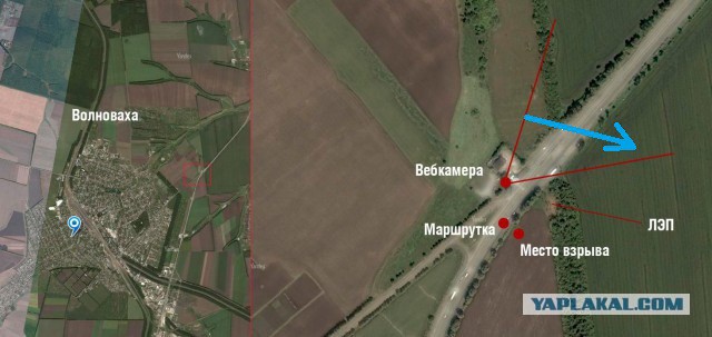 Видео разрыва градов.