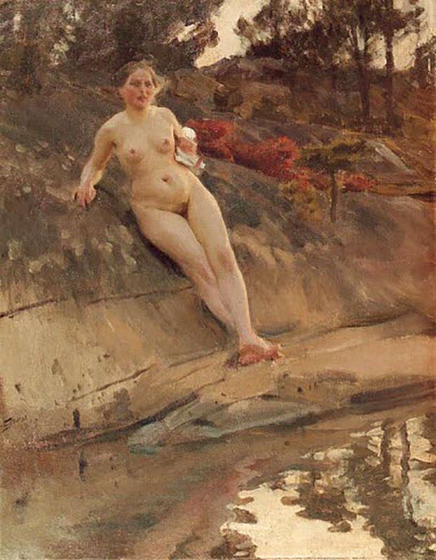 «На природе» Худ. Андерс Цорн. 1888 г.