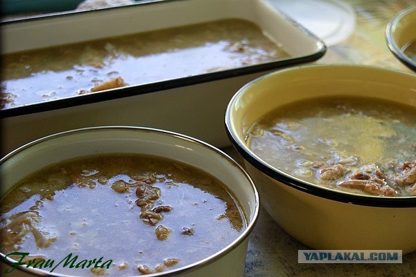 Холодец, С говядиной, свининой и курицей