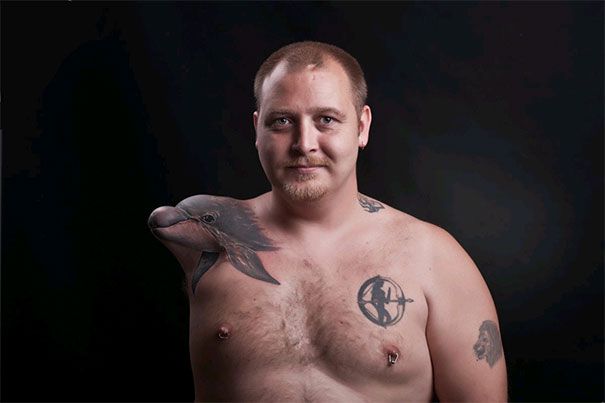 Объемные татуировки.