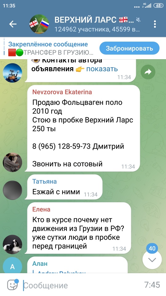 Российско-грузинская граница с дрона