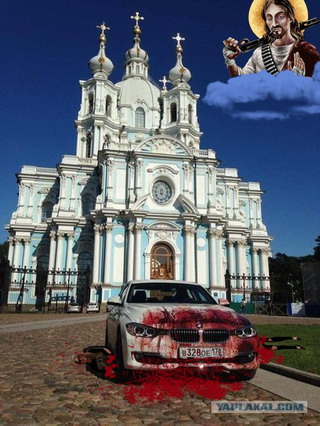 Креативный рисунок на BMW