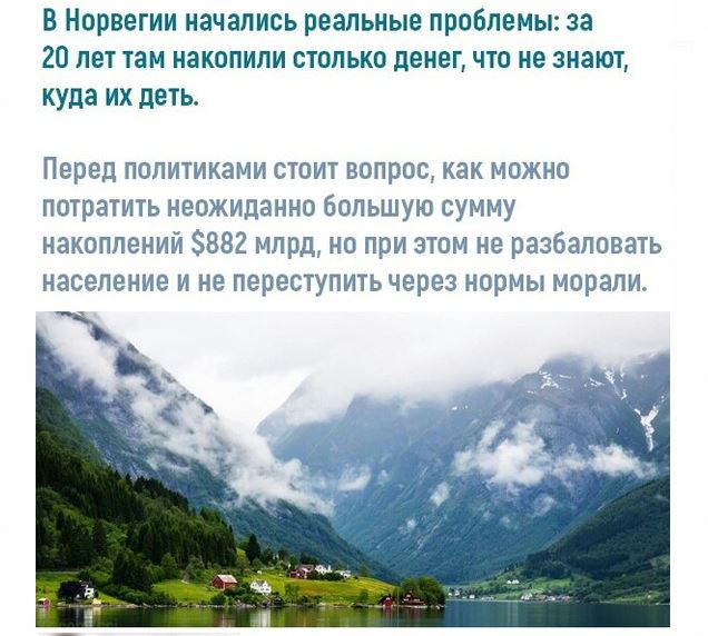 Очень любопытные факты о Норвегии