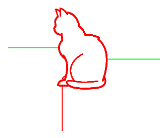 Три красные линии. Решение задачи 7 красных перпендикулярных линий. Красная линия в форме котенка. Линия в виде котика. Перпендикулярных линий в форме котиков.