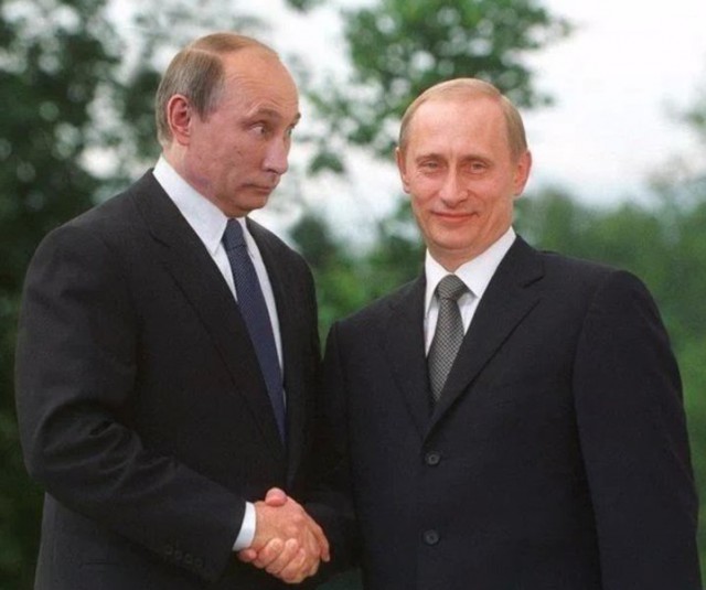 Жак Ширак и Владимир Путин. Польша, 2005 г.