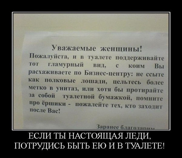 Почему в женских туалетах так грязно?