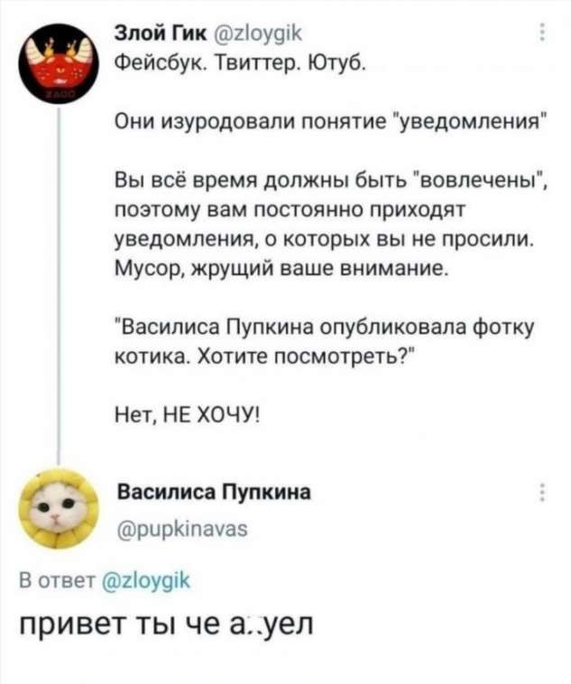 Скриншоты и комментарии из социальных сетей 07.10.23