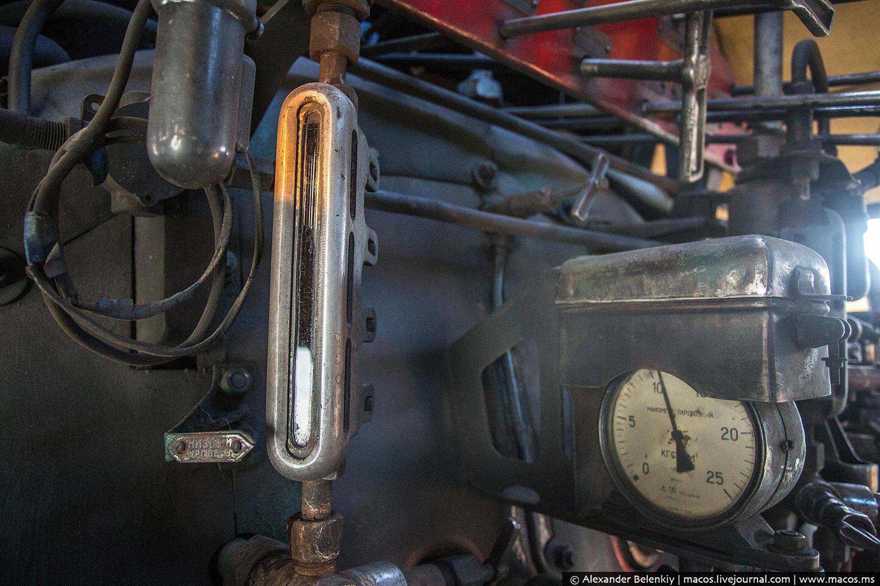 Давление в котле паровоза