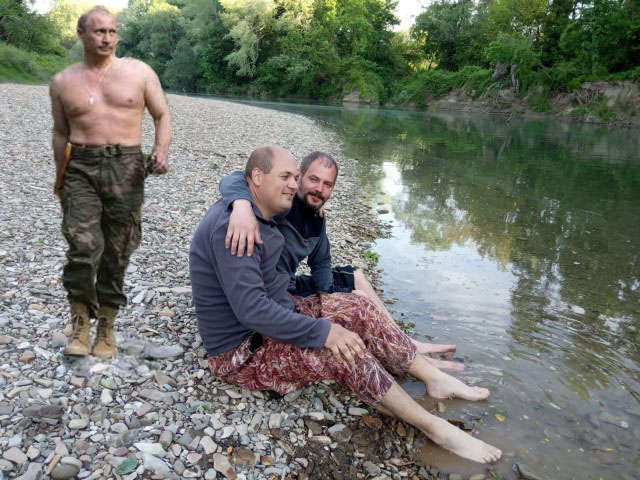 Фотожаба: С кумом на речке