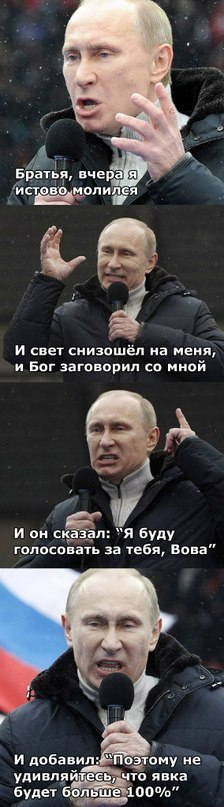 Россияне выбрали В.Путина президентом 2018 года