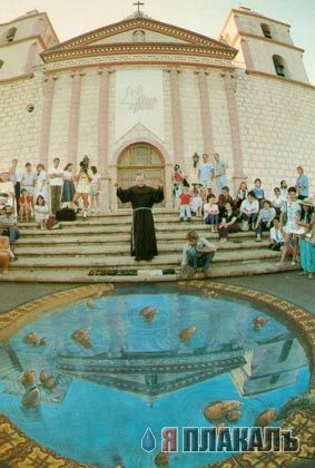 Рисунки на асфальте, строениях и т.п.