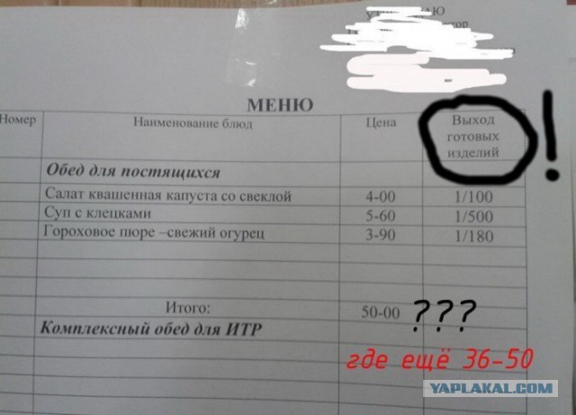 Общепит - бессмвсленный и беспощадный