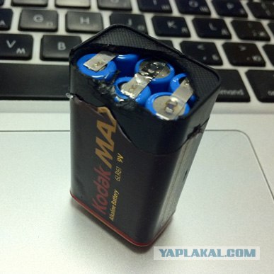 Батарейки AAAA из 9В кроны