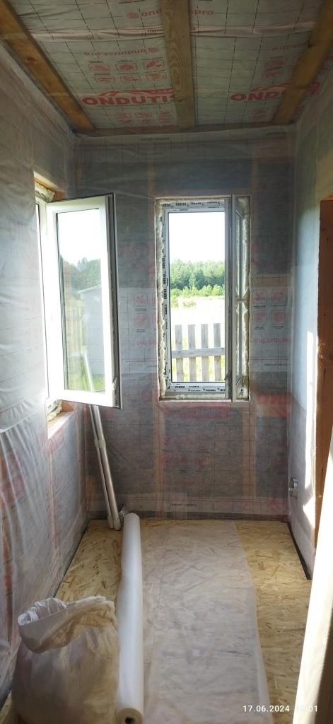 Дачный домик с баней часть 2