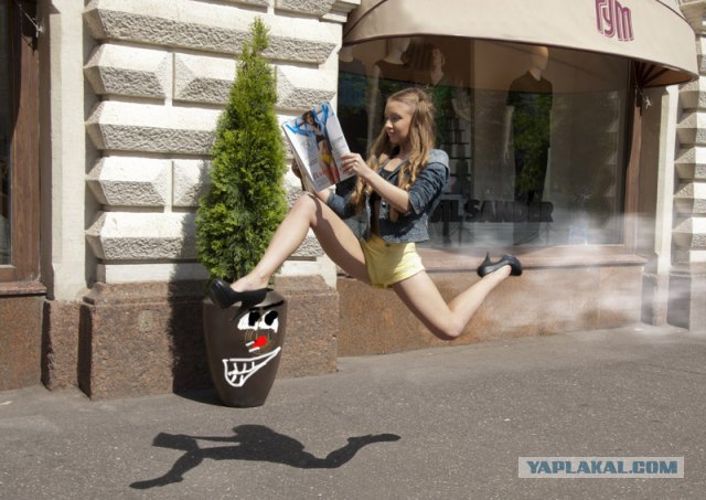 Фотожаба: Читает журнал на лету