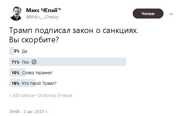 72 процента россиян считают, что надо продолжать жить под санкциями