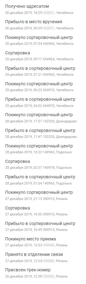 Очередное подтверждение четкой и слаженной работы Почты России
