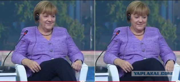 Реакция Меркель на анекдот Путина