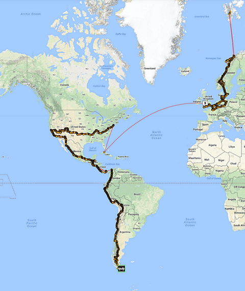 Британец преодолел 37 тысяч километров, чтобы выпить в самом южном и самом северном барах мира