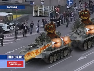 Фотожаба: танки в городе