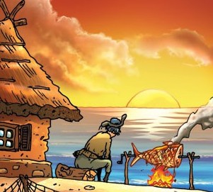 Закинул дед невод в синее море...