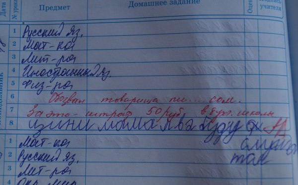Записи в Дневниках