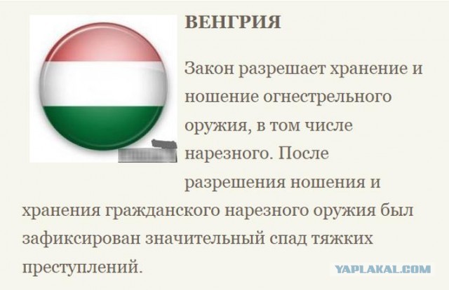 Подборка фактов об огнестреле в разных странах