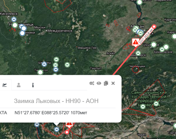 Карта где живет агафья лыкова