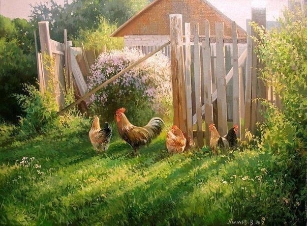 Теплые деревенские пейзажи