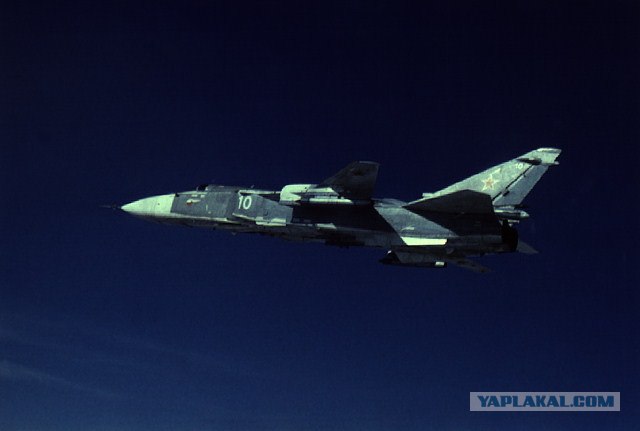 Взлёт на Су-24. Вид из кабины