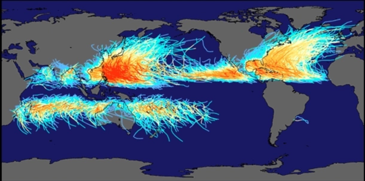 Карта ураганов онлайн