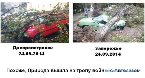 Ночной ураган в Днепропетровске, 24.09.2014.