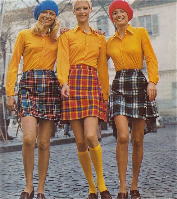 Мини в клеточку 1960-е - 1980-е